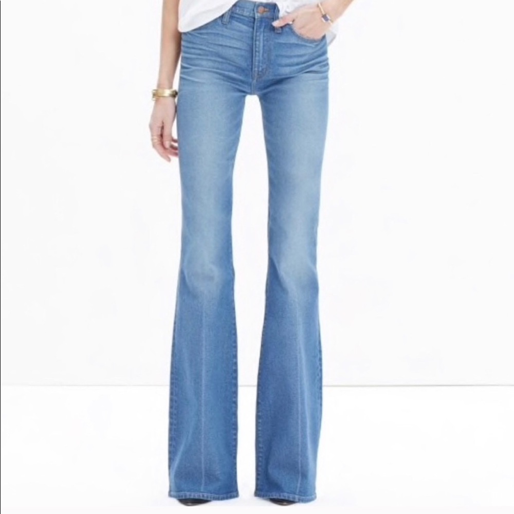 MADEWELL flea market flare jeans in maribel wash